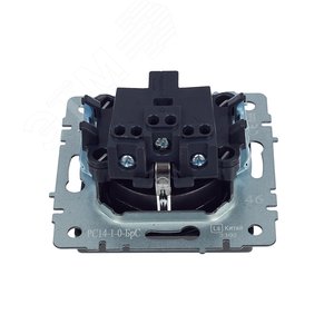 BRITE Розетка с заземлением с защитными шторками 16А РС14-1-0-БрС сталь - фото 5