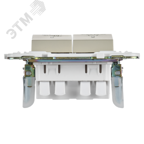 SKANDY Выключатель 2-клавишный с индикацией для отелей 10А SK-V16B бежевый IEK - фото 3