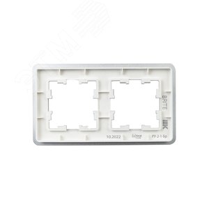 BRITE Рамка 2 поста РУ-2-1-Бр металл алюминий RE IEK - фото 3