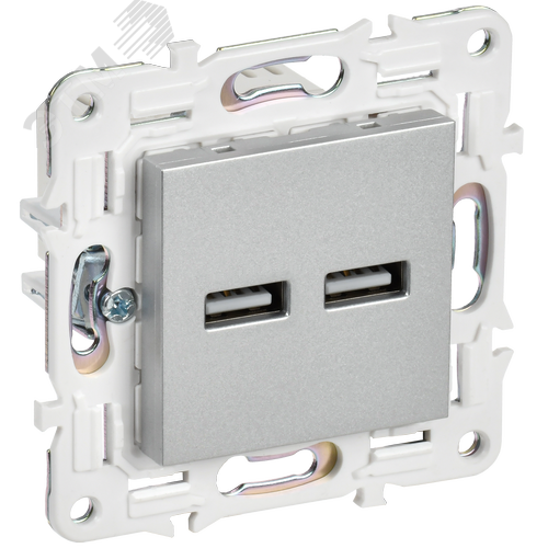 Изображение товара SKANDY Розетка USB A+A 3,1А SK-R15S серебряный IEK (шт)