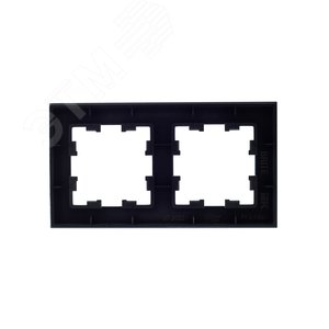 BRITE Рамка 2 поста РУ-2-1-БрА металл алюминий - фото 4