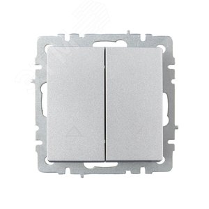 BRITE Выключатель жалюзи 10А ВС10-1-5-БрА алюминий - фото 2