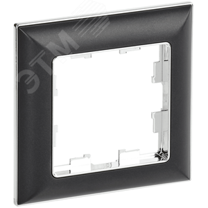 Изображение товара BRITE Рамка 1 пост РУ-1-Бр хром/черный IEK (шт)