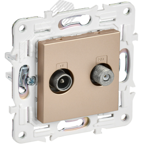 Изображение товара SKANDY Розетка двойная TV+SAT SK-A13Sa песочный IEK (шт)