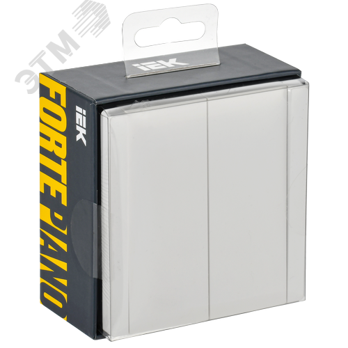 FORTE&PIANO Выключатель 2-клавишный перекрестный 10А FP209 белый IEK - фото 2