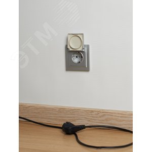 BRITE Розетка с заземлением с защитными шторками и крышкой 16А IP44 РСбш10-3-44-БрА алюминий - фото 4