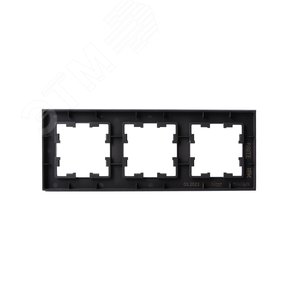 BRITE Рамка 3 поста РУ-3-2-БрТБ стекло темная бронза - фото 3