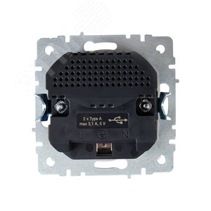 BRITE Розетка 1 пост с заземлением с защитными шторками 16А с USB A+A 5В 3,1А РЮш10-2-БрБ белый - фото 4