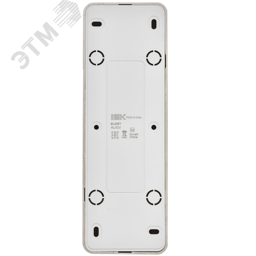 GLORY Розетка 4-местная для открытой установки без заземления без защитных шторок 10А РС24-2-ХШм шампань матовый IEK - фото 5