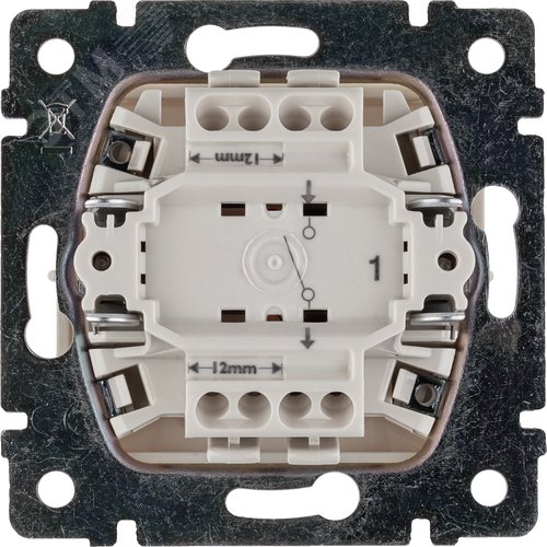 Выключатель 1-клавишный 10А безвинтовое крепление слоновая кость VALENA - фото 5