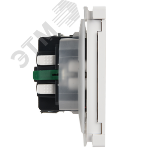 FORTE&PIANO Розетка 1-местная с заземлением с защитными шторками и крышкой безвинтовое крепление 16А IP44 FP219 белый IEK - фото 3