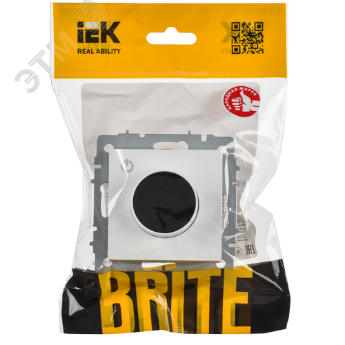 BRITE Термостат электронный с индикацией ТС10-1-БрАБ арктический белый IEK - фото 6