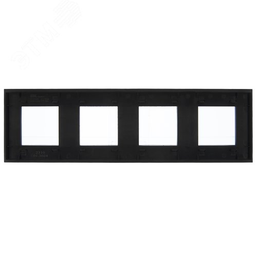 SKANDY Рамка 4-местная SK-F24Bl стекло черный IEK - фото 2