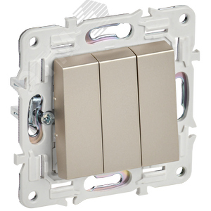 Изображение товара SKANDY Выключатель 3-клавишный 10А SK-V11Sh шампань IEK (шт)