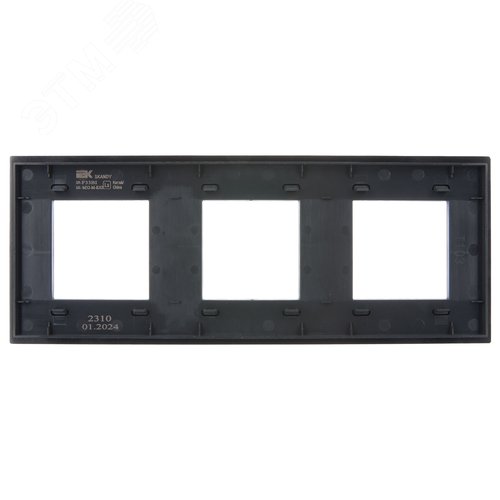 SKANDY Рамка 3-местная SK-F33Bl металл черный IEK - фото 3
