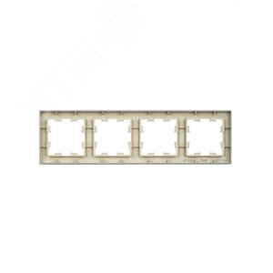 BRITE Рамка 4 поста РУ-4-БрА алюминий - фото 4