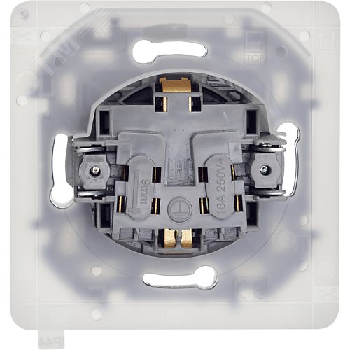 Розетка 1-местная с заземлением с защитными шторками и крышкой 16А IP44 антрацит INSPIRIA - фото 2