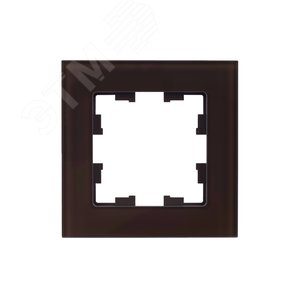 BRITE Рамка 1 пост РУ-1-2-БрТБ стекло бронза - фото 2