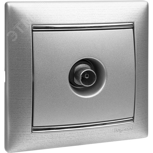 Розетка TV тип звезда алюминий VALENA - фото 2