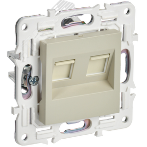 SKANDY Розетка компьютерная двойная RJ45 кат.6 SK-K04B бежевый IEK - фото 1