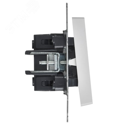 BRITE Выключатель 2-клавишный 10А ВС10-2-0-БрАБ арктический белый IEK - фото 3