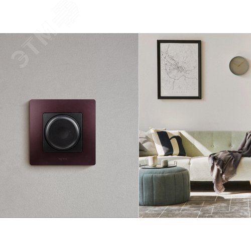 Светорегулятор поворотно-нажимной LED 300Вт без нейтрали антрацит ETIKA - фото 3