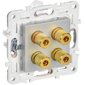 Изображение товара SKANDY Аудиорозетка 4-местная SK-A01S серебряный IEK (шт)