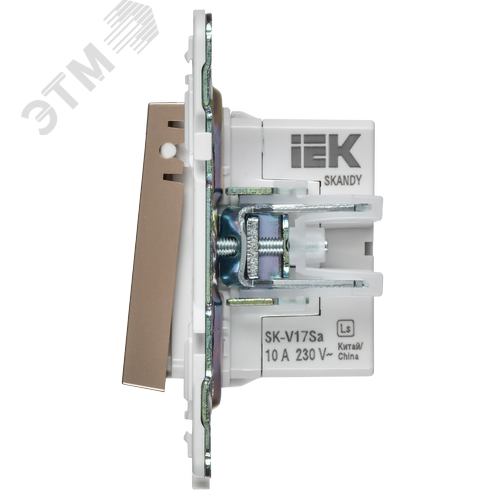 SKANDY Кнопка звонка с индикацией для отелей 10А SK-V17Sa песочный IEK - фото 3
