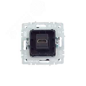 BRITE Розетка HDMI РHDMI-0-БрГ графит - фото 4