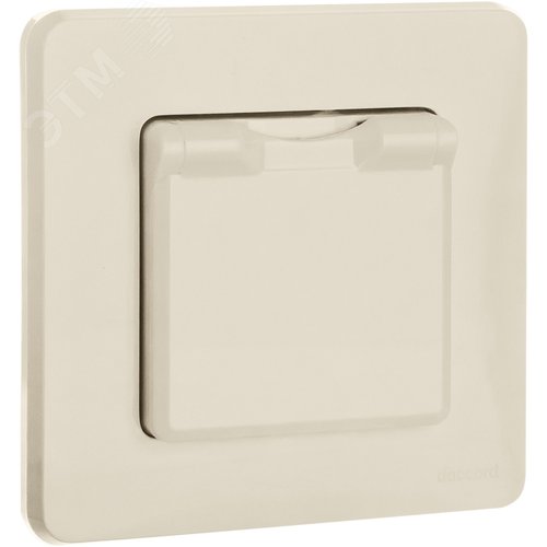 Розетка 1-местная с заземлением с защитными шторками и крышкой 16А IP44 слоновая кость INSPIRIA - фото 4