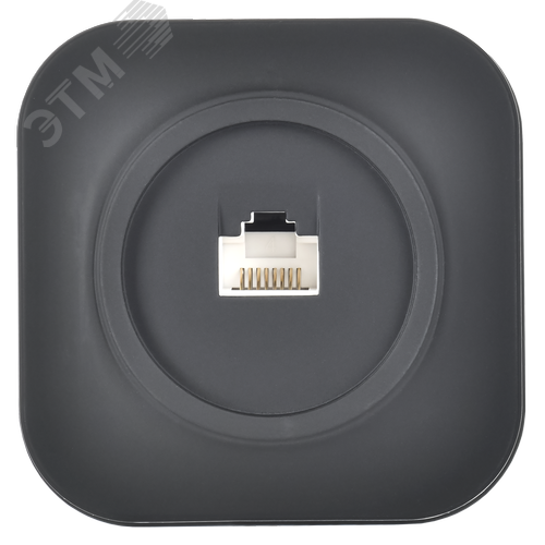 GLORY Розетка для открытой установки компьютерная RJ45 кат.5E РК10-ХЧм черный матовый IEK - фото 4