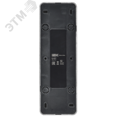 GLORY Розетка 4-местная для открытой установки без заземления без защитных шторок 10А РС24-2-ХСм сталь матовый IEK - фото 3