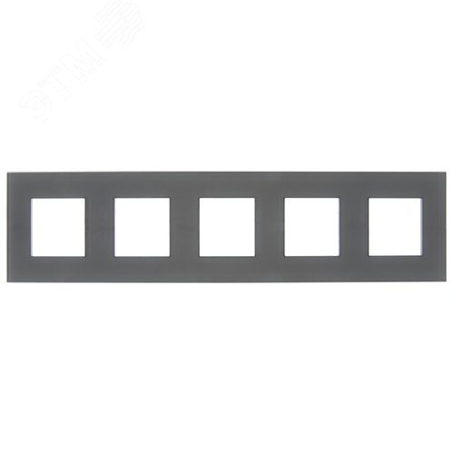 SKANDY Рамка 5-местная SK-F25G стекло графит IEK - фото 2