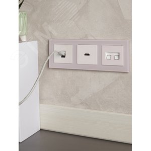 BRITE Розетка HDMI РHDMI-0-БрЖ жемчуг - фото 7