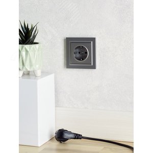 BRITE Рамка 1 пост РУ-1-БрС сталь - фото 7