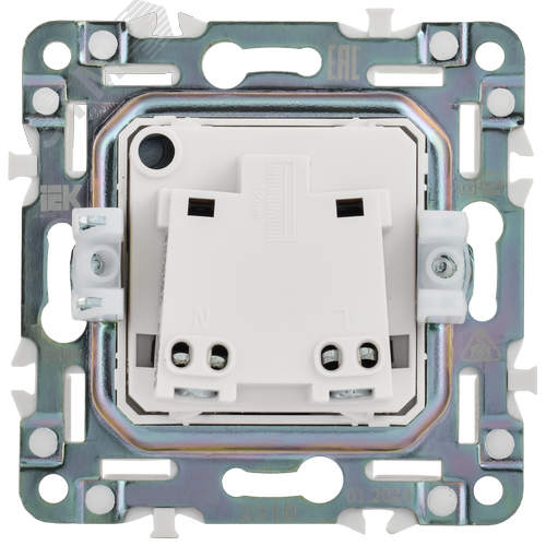 SKANDY Розетка без заземления без защитных шторок 10А SK-R02N никель IEK - фото 6