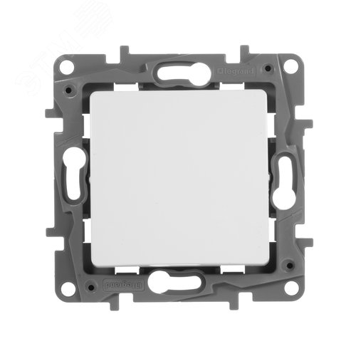 Выключатель 1-клавишный проходной 10А безвинтовое крепление белый ETIKA - фото 4