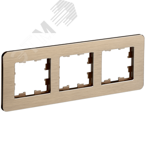 Изображение товара BRITE Рамка 3 поста РУ-3-1-Бр металл шампань RE AL IEK (шт)