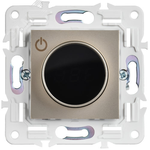 SKANDY Термостат электронный с индикацией SK-T01Sh шампань IEK - фото 2