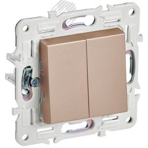 Изображение товара SKANDY Выключатель 2-клавишный проходной 10А SK-V05Sa песочный IEK (шт)