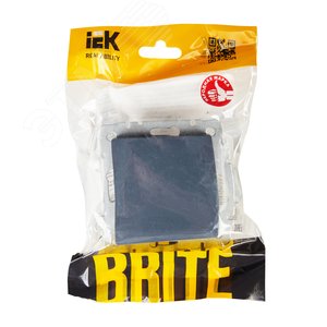 BRITE Выключатель одноклавишный перекрестный 10А ВС10-1-3-БрМ маренго - фото 6