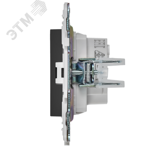 SKANDY Розетка без заземления с защитными шторками 10А SK-R01T титан IEK - фото 3
