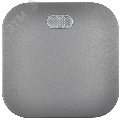 GLORY Выключатель 1-клавишный для открытой установки с индикацией 10А ВС20-1-1-ХСм сталь матовый IEK - фото 2