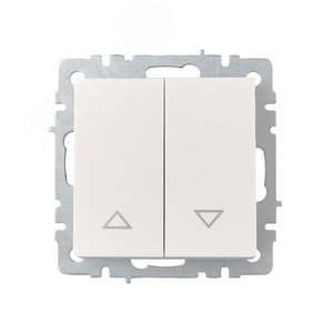 BRITE Выключатель жалюзи 10А ВС10-1-5-БрЖ жемчуг - фото 2