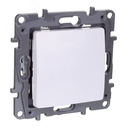 Выключатель 1-клавишный 10АХ перекрестный белый ETIKA - фото 1