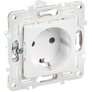 Изображение товара SKANDY Розетка с заземлением без защитных шторок 16А SK-R05W арктический белый IEK (шт)