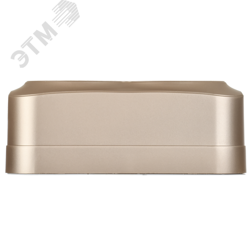 GLORY Розетка 2-местная для открытой установки с заземлением с защитными шторками 16А РСш22-3-ХШм шампань матовый IEK - фото 2