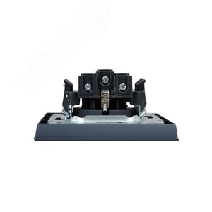 BRITE Розетка 1 пост с заземлением с защитными шторками 16А в сборе РСР14-1-0-БрМ маренго IEK - фото 5