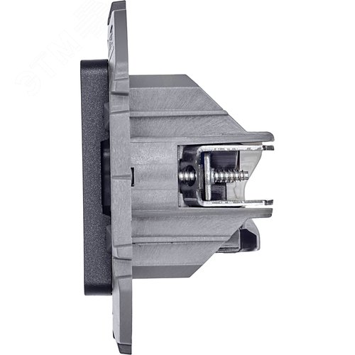 Розетка компьютерная двойная RJ45 категория 6 UTP антрацит INSPIRIA - фото 4