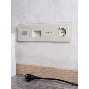 BRITE Рамка 4 поста РУ-4-2-Бр стекло песчаный RE IEK - фото 5